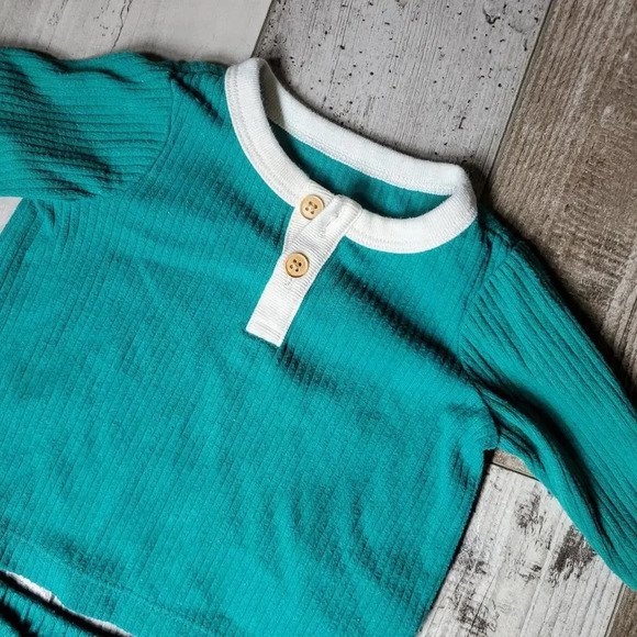 Cat & Jack Boys 2 Piece Outfit, Long Sleeve Shirt & Pants, 0-6 Months - Picture 8 of 10